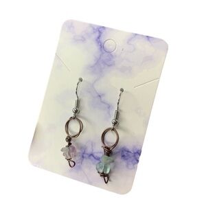 Blue crystal handmade earrings
